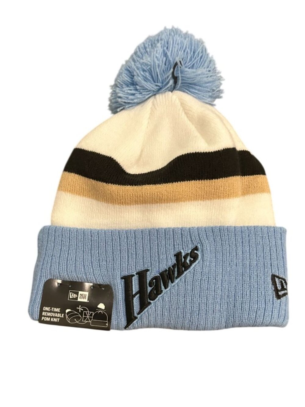 NWT New Era Atlanta Hawks NBA Knit Beanie Hat W/ Removable MSRP $34.99